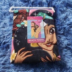 Disney Princess Jasmine Floral Multicolor Beach Towel